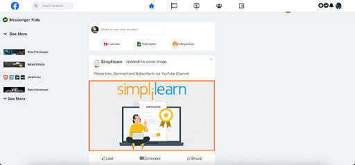 How To Create A Facebook Clone Using React Simplilearn