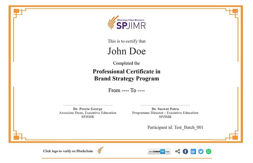 Brand Strategy Management Program Online Simplilearn