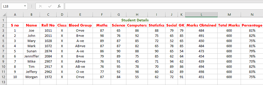 Calculate Percentage In Excel Method 1 Image 2 