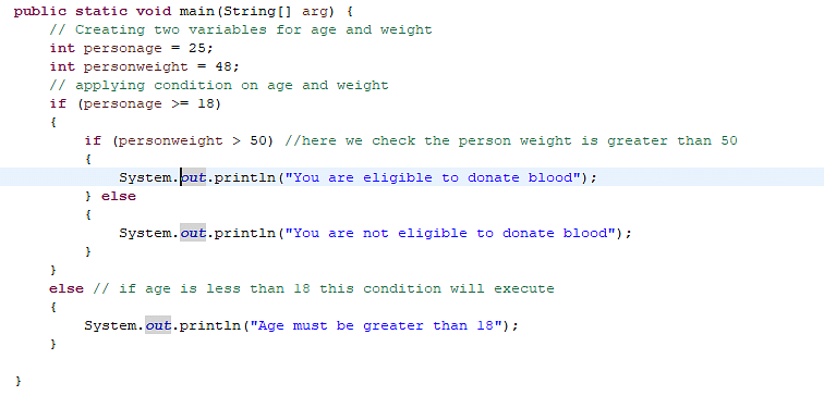 java if with assignment