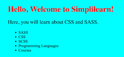 An Introduction To Sass Css The Css Pre Processor Simplilearn 7607