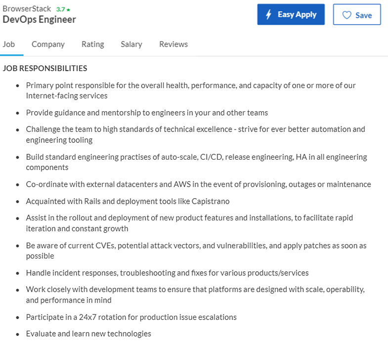 stack engineer roles and responsibilities
