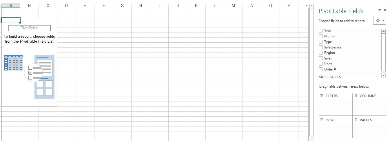 pivot table new sheet