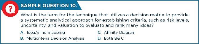 PMP Sample Question 10