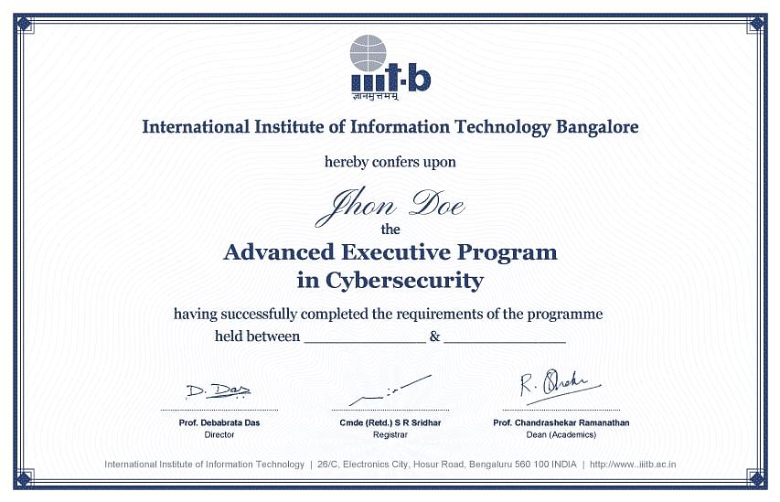 Cyber Security Certification Training Course In India - IIIT And NPCI ...