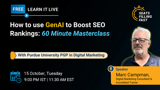 How to use GenAI to Boost SEO Rankings: 60 Minute Masterclass