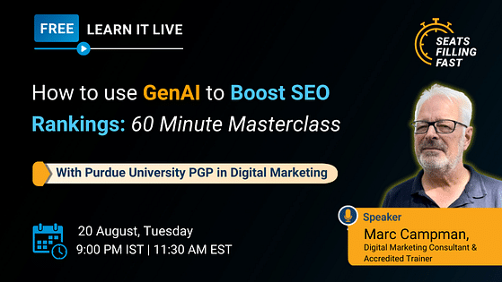 How to use GenAI to Boost SEO Rankings: 60 Minute Masterclass