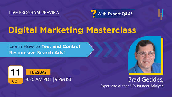 Learn It Live Digital Marketing Masterclass: How to Test and Control ...