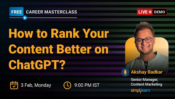 Live Workshop: How to Rank Your Content Better on ChatGPT?